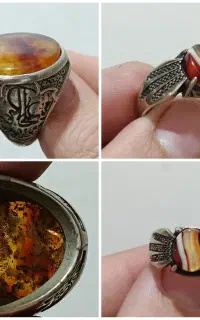 انگشتر عقیق سلیمانی و شجر آتشین