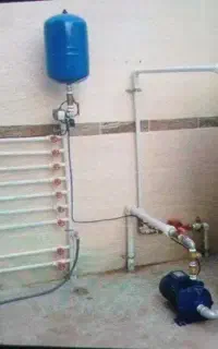 نصب پمپ و منبع ،اجرای لوله کشی آب وفاضلاب