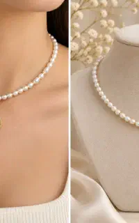 گردنبند مروارید مشابه پرورشی رنگ ثابت