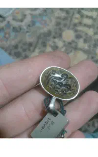 عقیق اصل با رکاب نقره