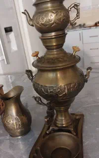 سماور برنجی دکوری دست ساز