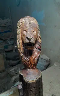 دکوری سردیس شیر چوبی