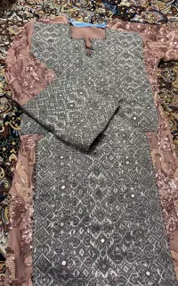 زی آستین با پارچه تور