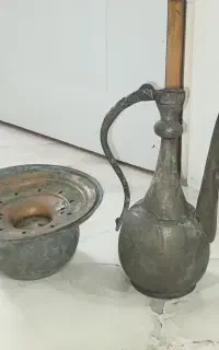آفتابه لگن مسی دسته ماری