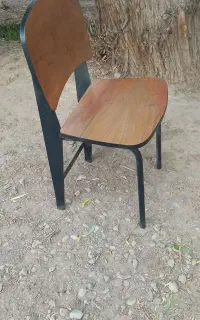 صندلی نهار خوری چوب و فلز