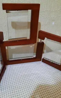 قاب عکس چهارتایی چوبی وروغن ریز پیرکس