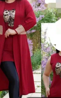 تونیک دو تیکه ای جغدی