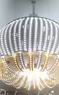 لوستر پرنور دست‌ساز مدل طبلی زیرگل