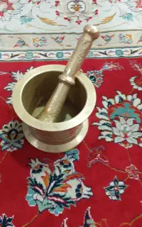 هاونگ ودسته هاونگ برنجی قدیمی