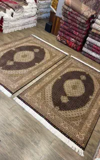 فرش جفت ۶ متری ماهی سورمه ای