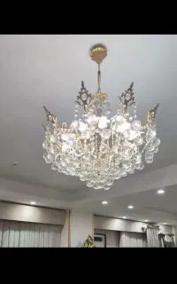 لوستر ده شعله برنجی