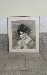 تابلو سیاه قلم از استاد فاخر