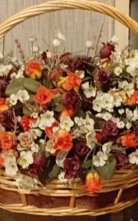 سبد و تابلوی گل مصنوعی