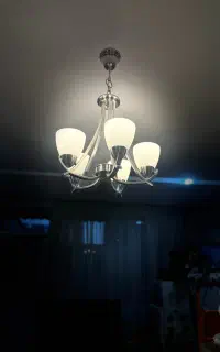 لوستر و‌دو عدد دیوار کوب استیل مات