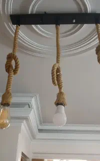 لوستر کنفی با لامپ ادیسونی