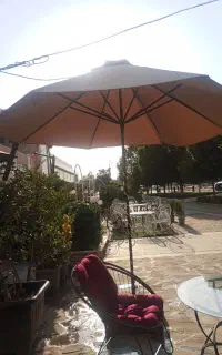 چتر کافه رستوران و باغی پایه ثابت