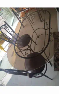 میز فرفورژه بدون صندلی