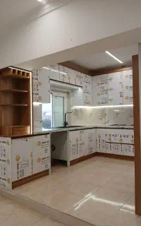 کابینت آشپزخانه و دکوراسیون داخلی و نورپردازی