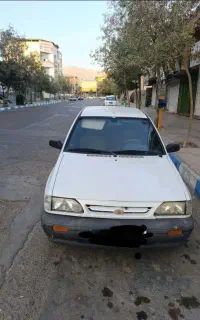 پراید سفید مدل ۸۹  شاسی پلمپ  باتری و صفحه کلاچ نو
