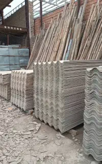 تخریب ساختمان، چوب و ایرانیت واهن