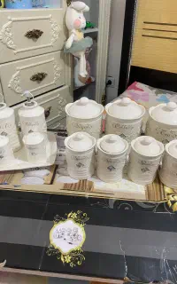 سرویس پا سماوری نگین دار سرامیکی
