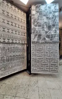 قالیچه برجسته ترک کنفی فوق لاکچری نقره ای ماتا