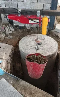 چاه کن با مصالح