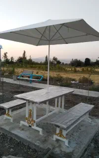 نیمکت ومیز فلزی بتونی پارکی ویلایی