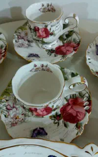 سرویس چای با سینی لیموژز فرانسه(لمونژ انگلیسی)