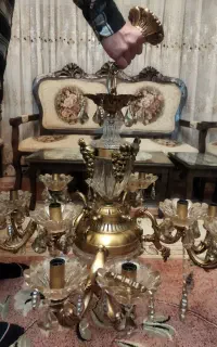 لوستر برنز ۱۲ شاخه در حد نو