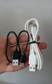 دو عدد کابل شارژ usb to type c در حد نو