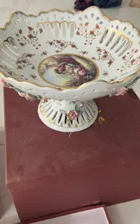 میوه خوری باواریا آلمان گل برجسته طلاکوب اصل