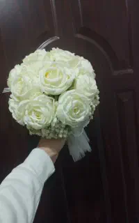 دسته گل عروس رز