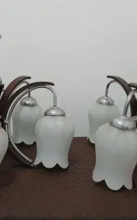 لوستر چوبی پنج شعله و سه شعله