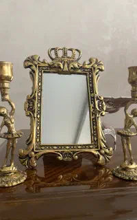 اینه شمعدان تمام برنز