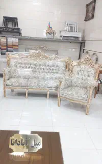 مبل سلطنتی ۷ نفره مدل دو سر گل در حد نو