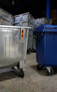 سطل زباله پلی اتیلن و گالوانیزه