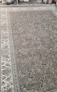 2تخته فرش 9متری طوسی افشان نو و اکبند زمرد مشهد