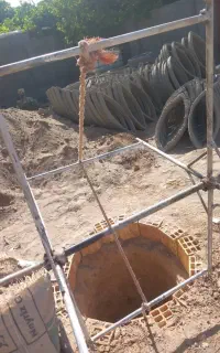 چاه کن فاضلاب چاه آب قنات لروبی به مناسبت کیامت