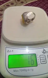 انگشتر نقره ۹۲۵و سنگ عقیق زرد کهنه
