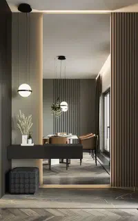 کنسول و آینه قدی