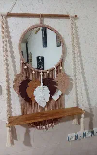 مکرومه بافی.پرده .شال مبل.شلف.