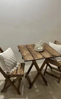 میز صندلی چوبی
