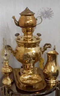 سماور ذغالی مسی نو