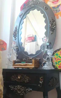 آینه کنسول و دو عدد شمعدان