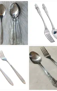 قاشق محرمی مدل نگین چنگال روضه ای دستی سرویس