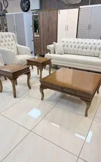 جلو مبلی و عسلی چوبی  با کیفیت صادراتی مدل saymaz