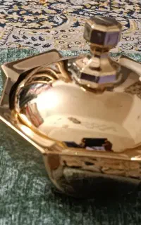 جا شکلاتی آبکاری طلا شیک شیشه ای