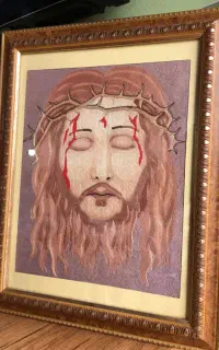 فروش تابلو فرش دستباف ابریشم طرح عیسی