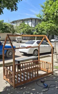 ساخت تخت خواب تخت کلبه سیسمونی